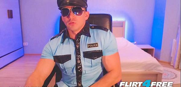  Pablo Coco - Flirt4Free - Ripped Cop Strips Off His Uniform to Beat His Big Baton